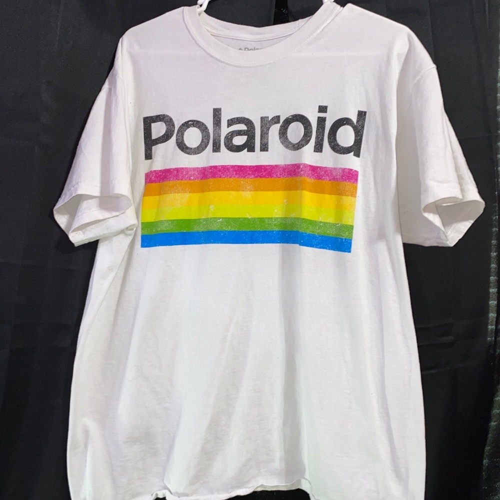 White Polaroid shirt